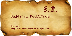 Bajári Medárda névjegykártya